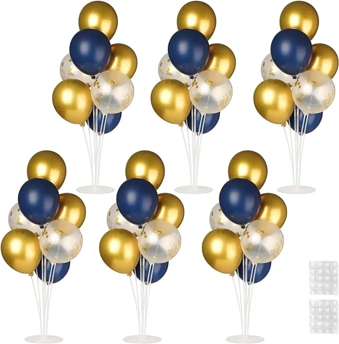 6 Sets Balloon Stand Kits, Balloon Sticks with Base for Table Centerpieces Gradu