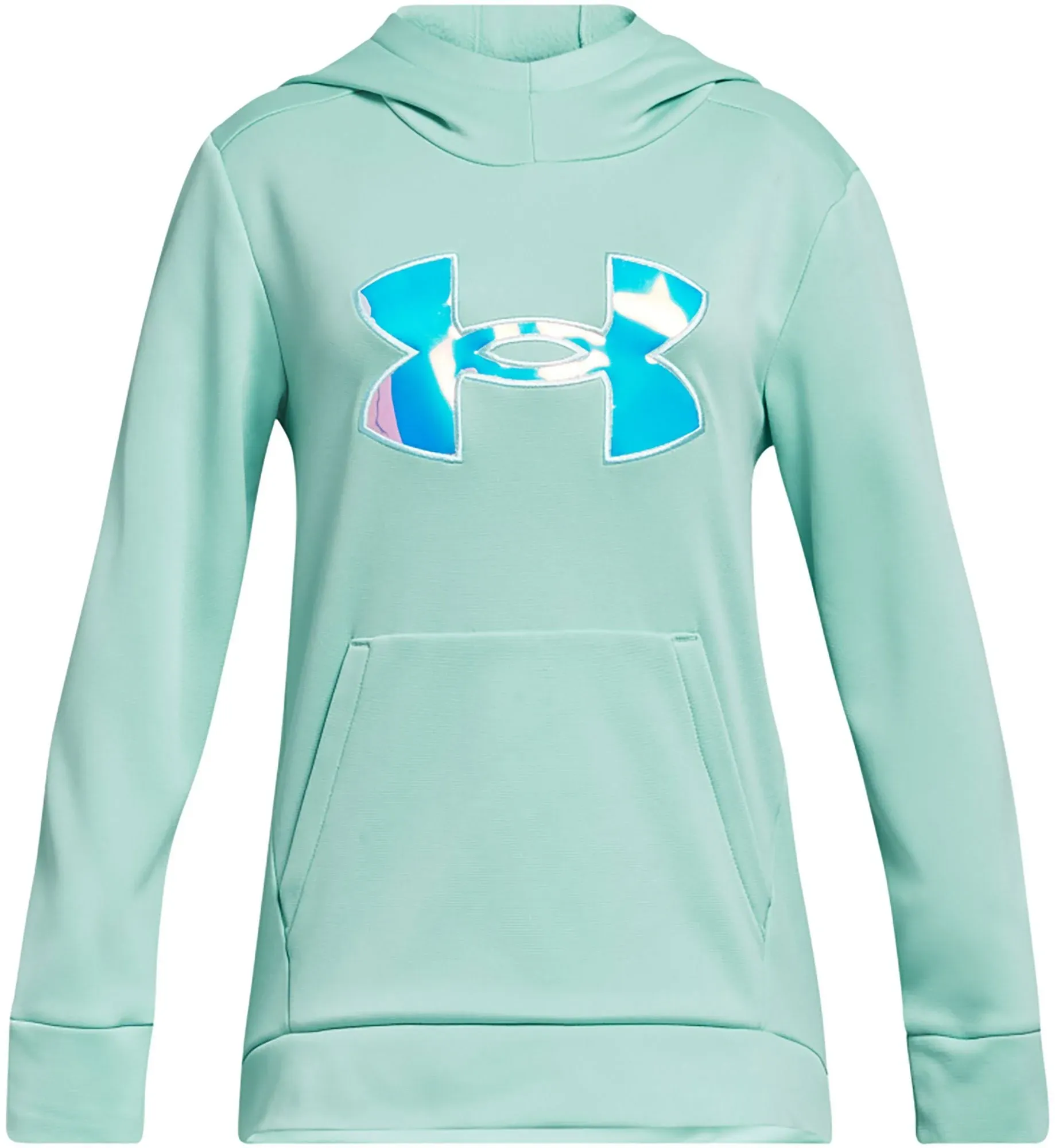 Under Armour Girls' Armour Fleece Iridescent Big Logo Hoodie