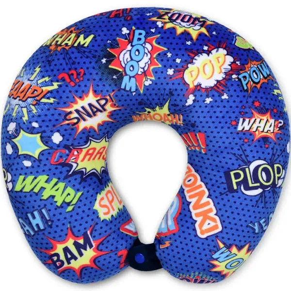 Iscream Superhero Neck Pillow w/Snap Closure