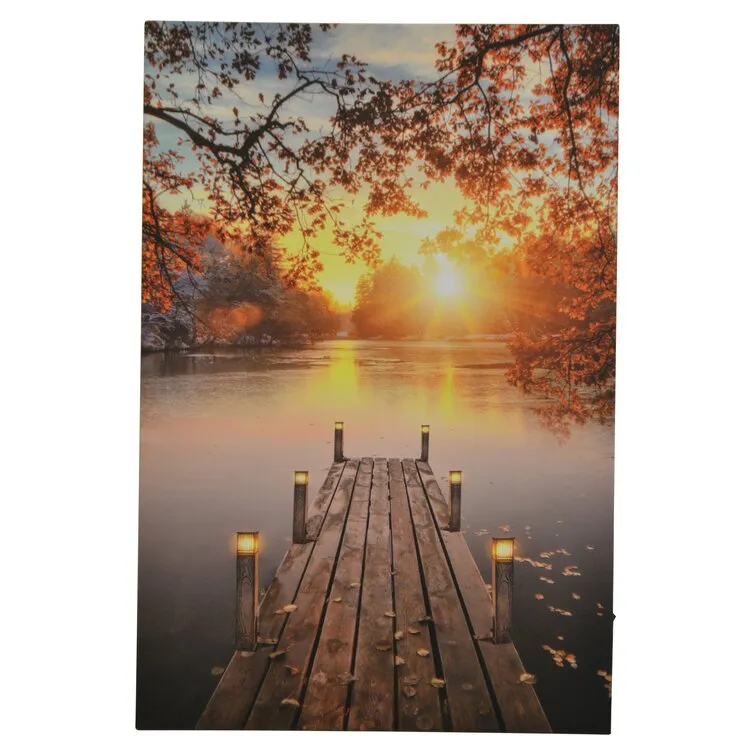 Sunrise in Autumn LED Enhanced Canvas Print