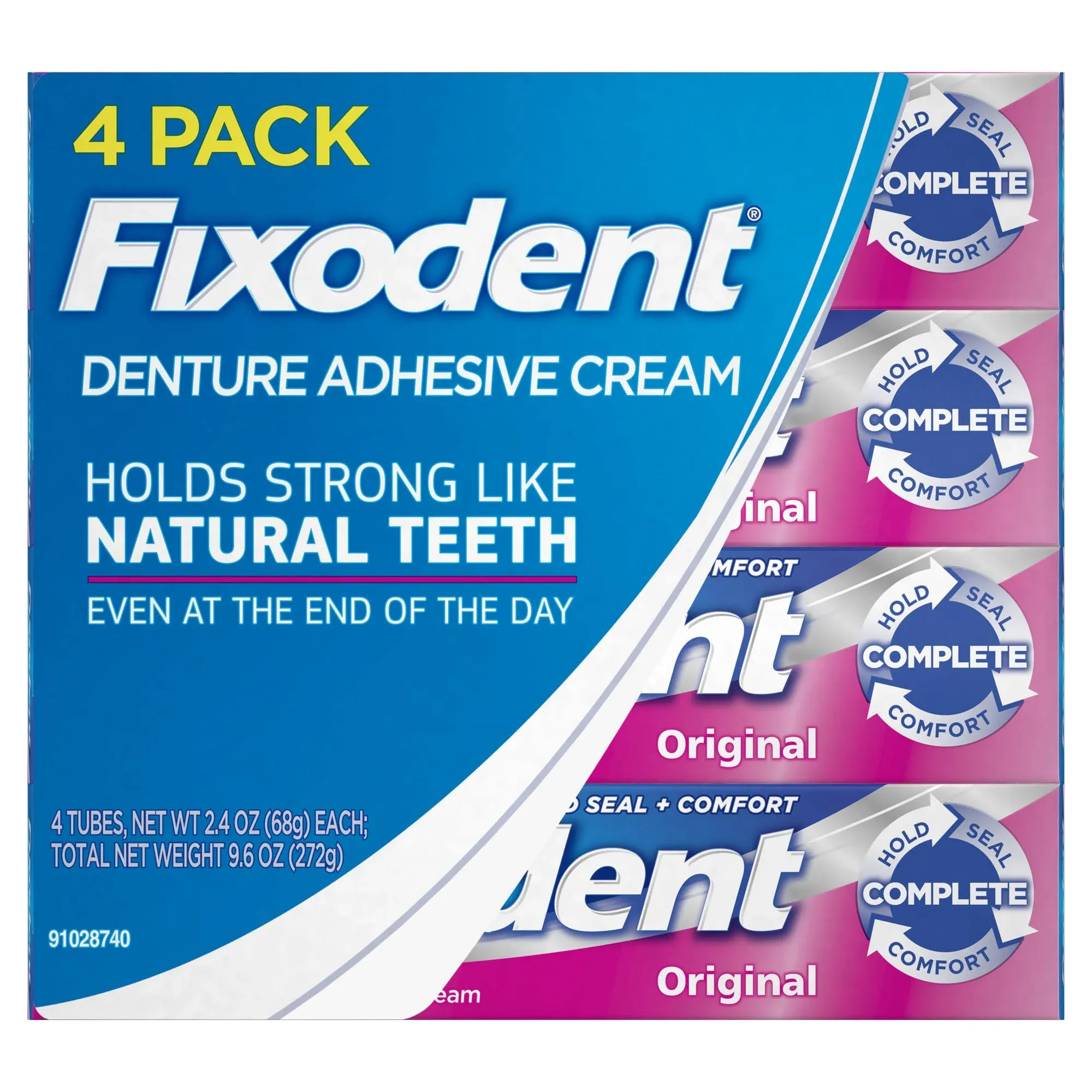 Fixodent Denture Adhesive Cream, Original - 2.4 oz tube