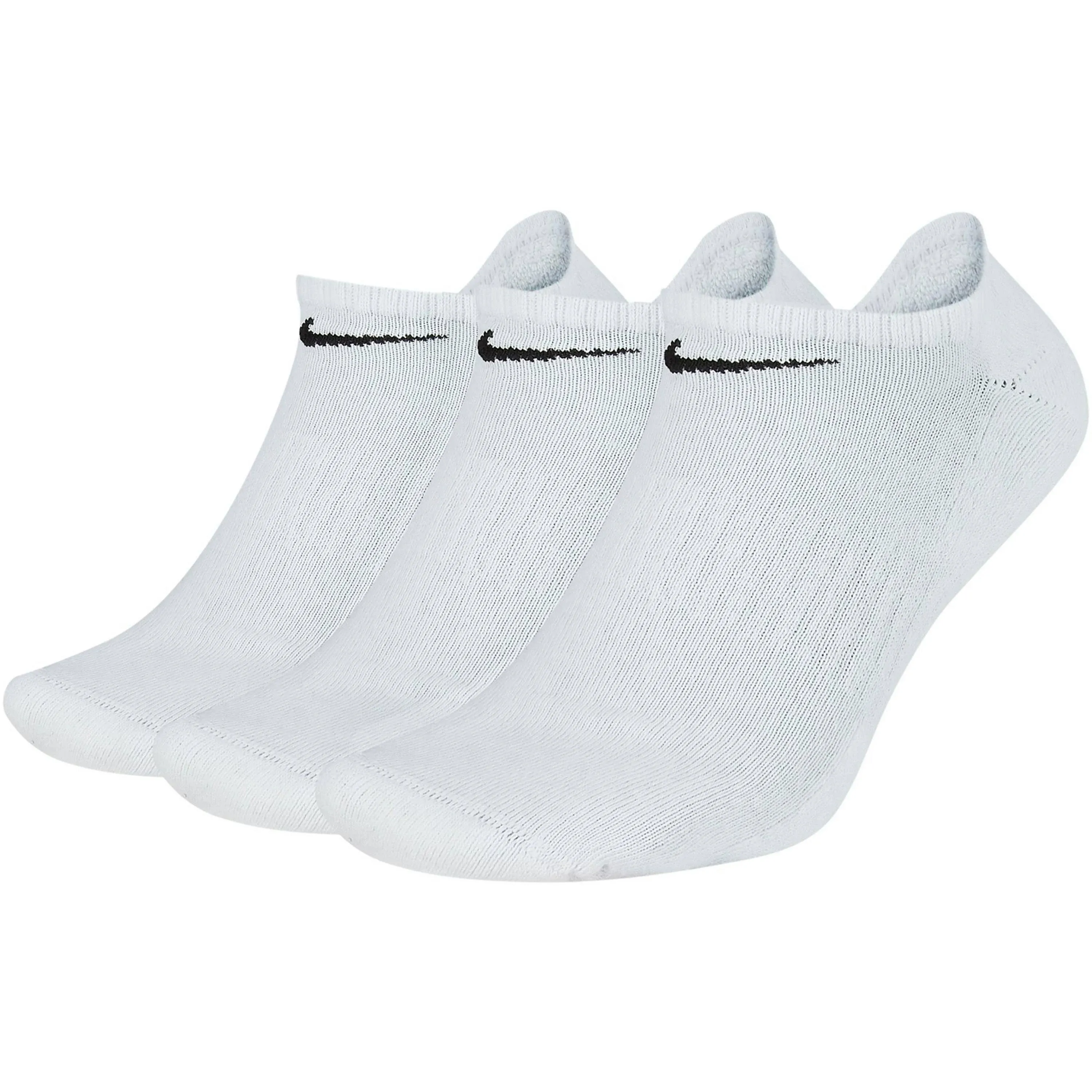 Nike No Show Socks 3 Pack - White - M