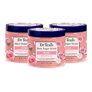 Dr Teal's Shea Sugar Scrub Rose with Essential Oils 19oz