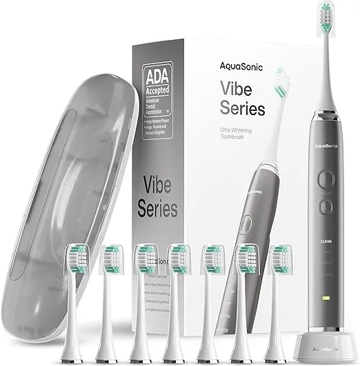 Aquasonic Vibe Series Ultra Whitening Toothbrush ADA Accepted Electric Toothbrush