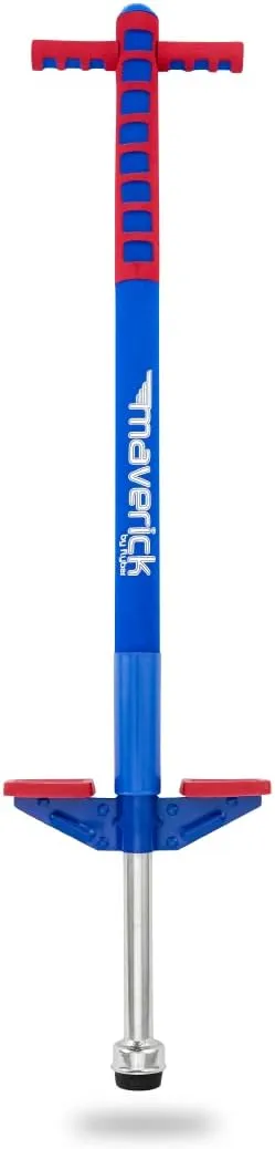 Flybar Maverick Pogo Stick for Kids Ages 5+, 40 to 80 Pounds, Perfect for Beginners, Easy Grip Handles, Anti-Slip Pegs, Outdoor Toys for Boys, Jumper Toys for Girls, Outside Toys for Kids