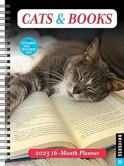 Cats & Books 2023 16-Month Planner