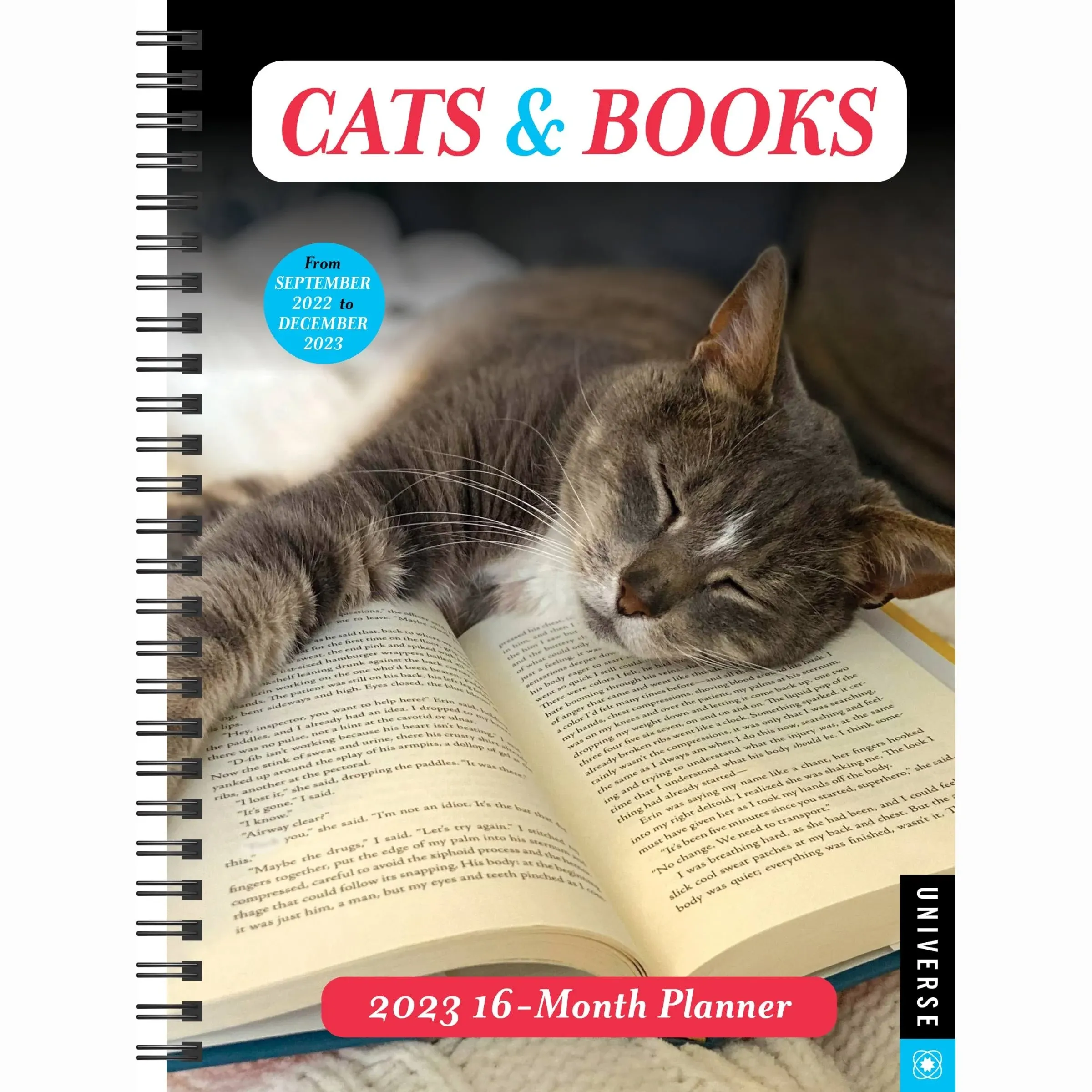 Cats & Books 2023 16-Month Planner