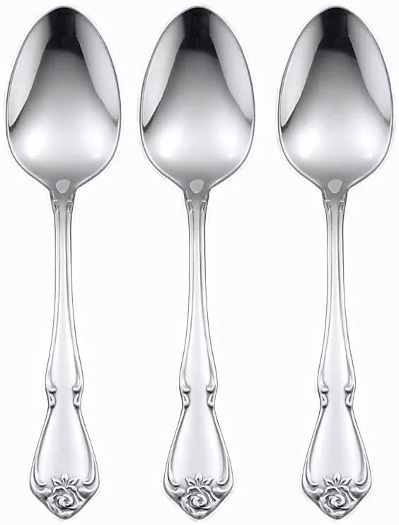 Oneida True Rose Everyday Flatware Teaspoons, Set of 4