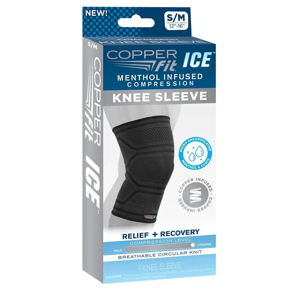 Copper Fit Ice Knee Sleeve, L/XL, Unisex