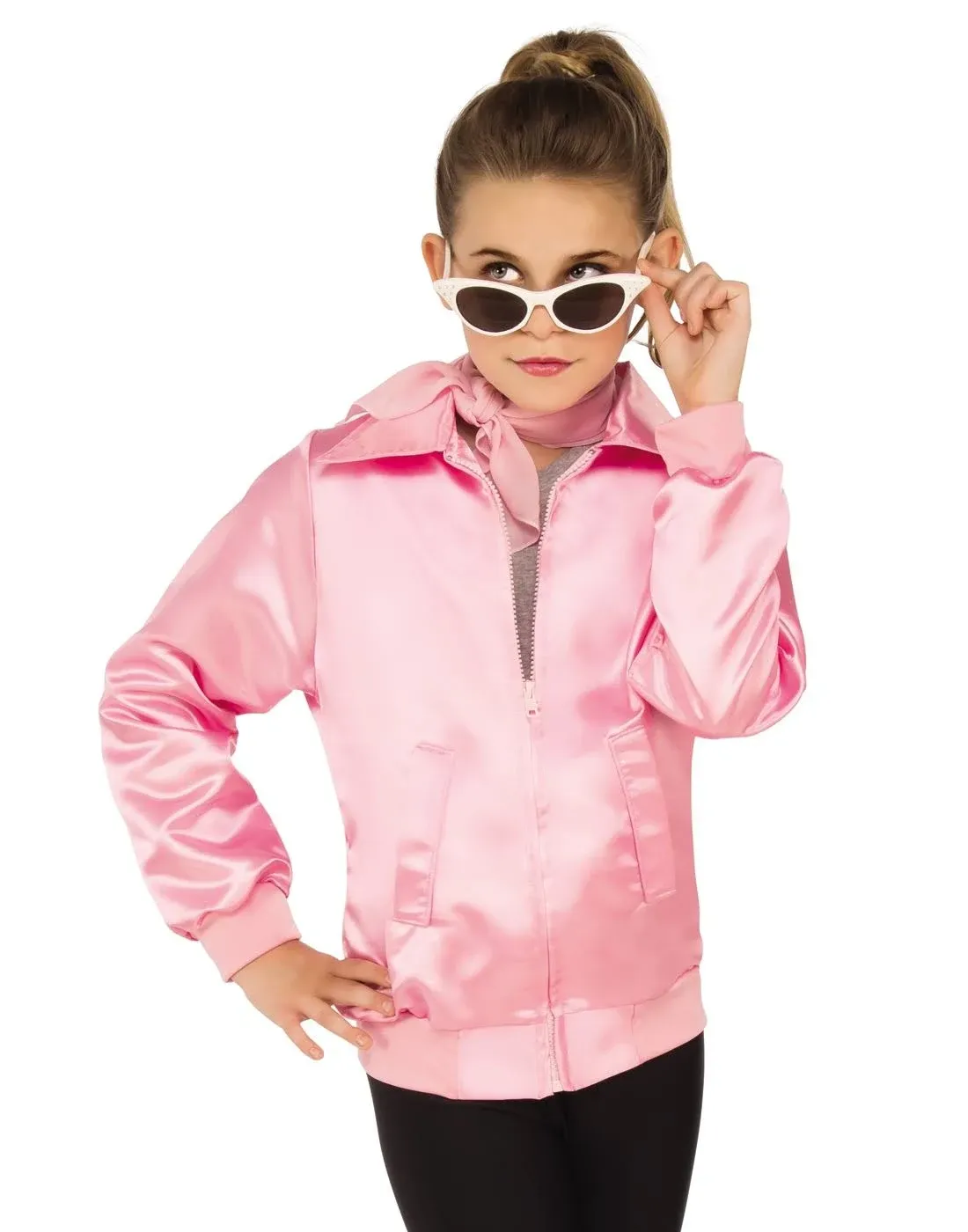 Grease Pink Ladies Jacket Girls' Costume, Small