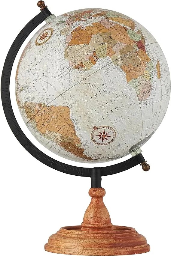 Deco 79 Traditional Brown Mango Wood Globe 38115