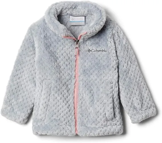 Columbia Girls' Fire Side Grey Full Zip Sherpa Jacket