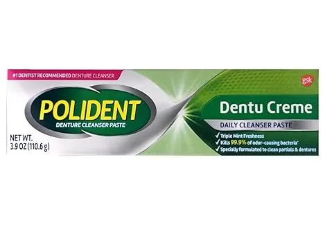 Polident Cream,Paste Dentu-Creme 3.90 oz (Pack of 3),Mint