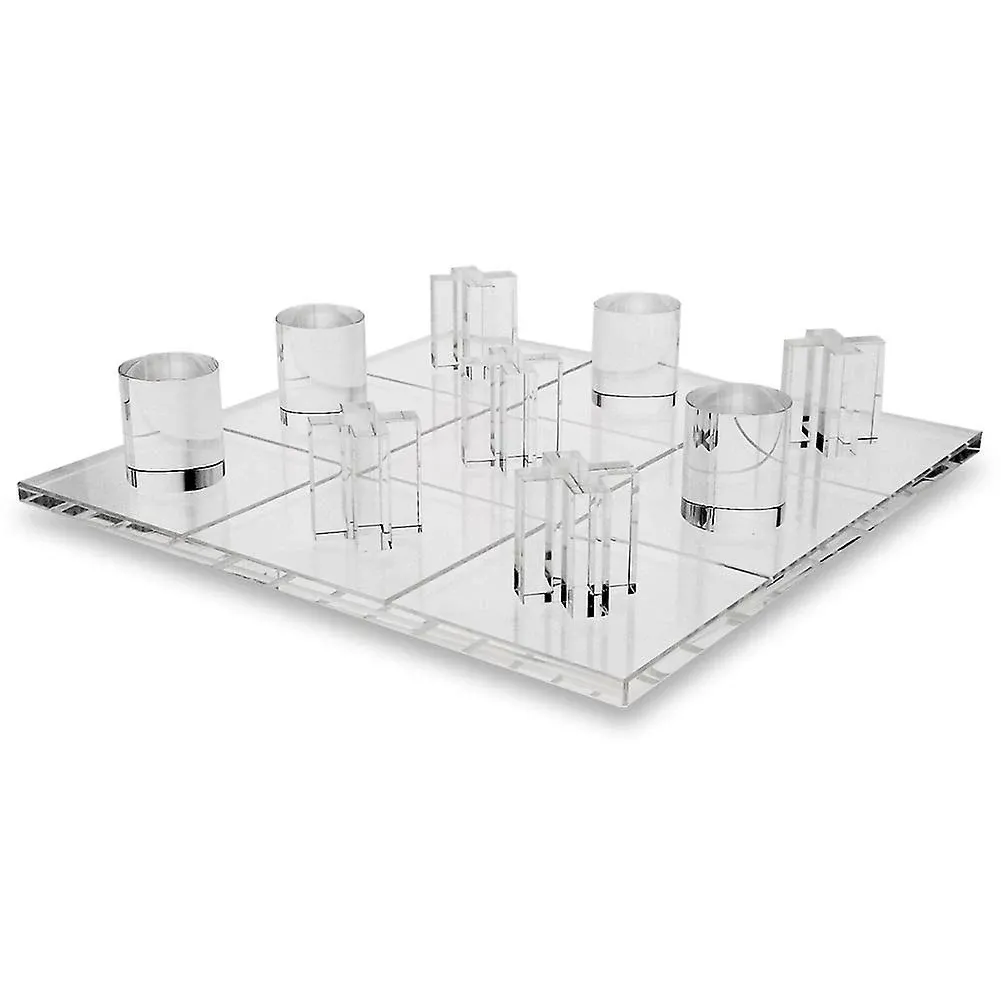 OnDisplay 3D Luxe Acrylic Tic Tac Toe Set (Clear)