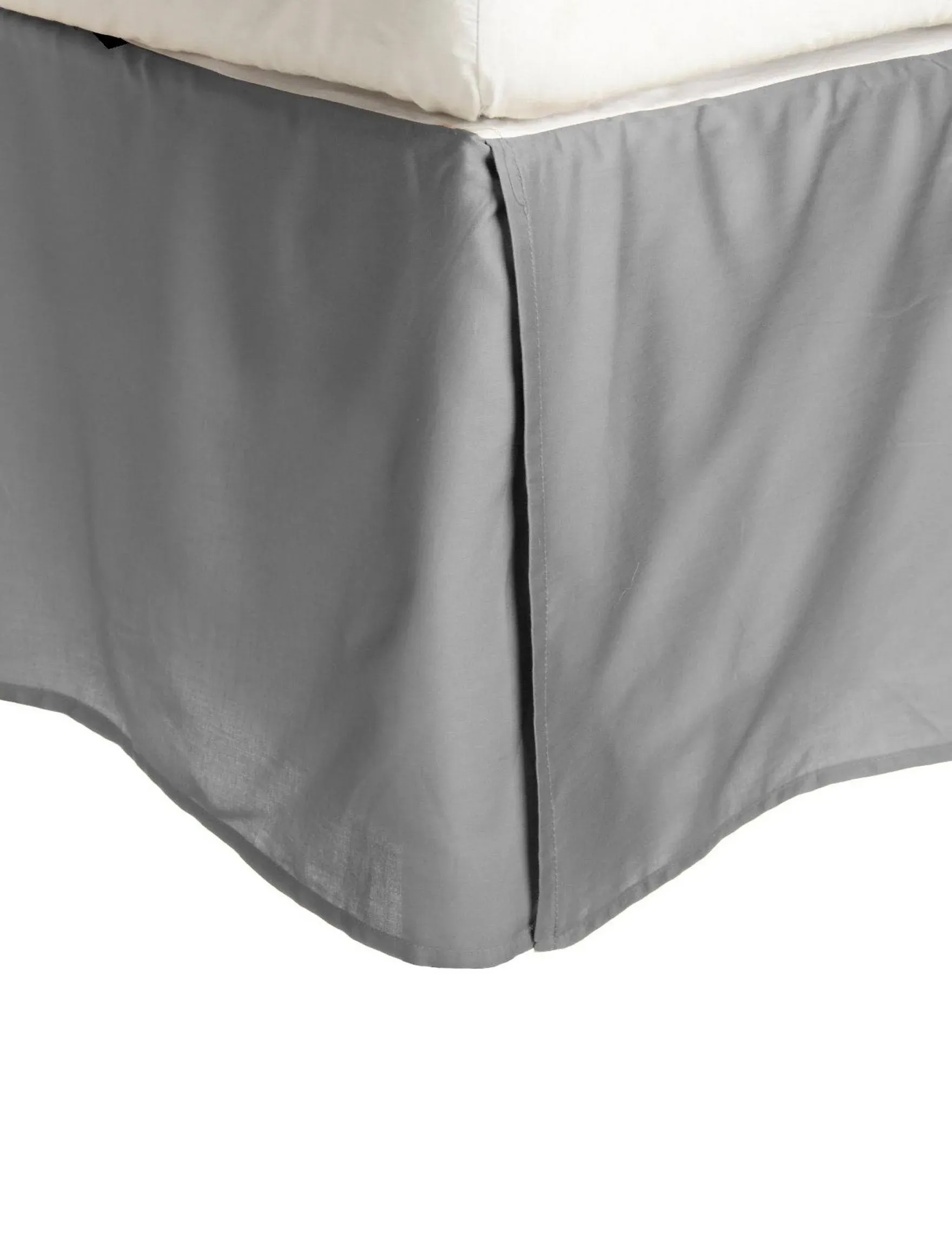 Superior 300 Thread Count 100% Egyptian Cotton Solid Bed Skirt Grey King