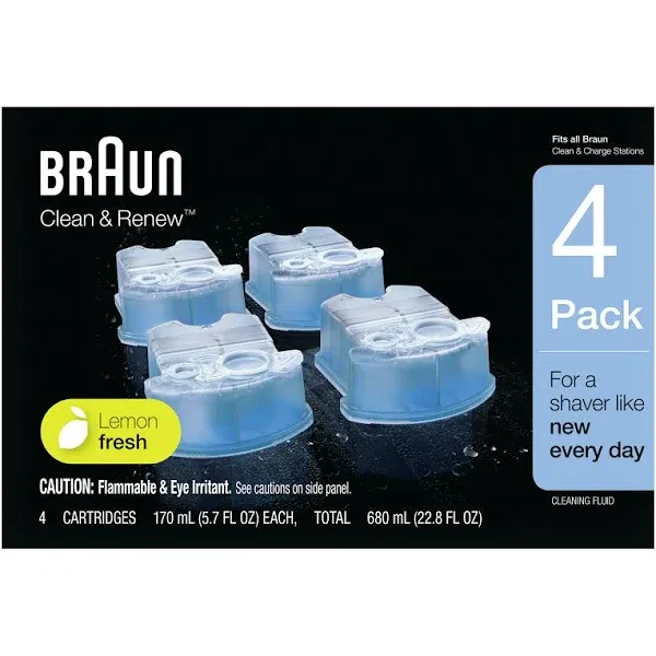 Braun Clean & Renew Refill Cartridges CCR - 4 Pack