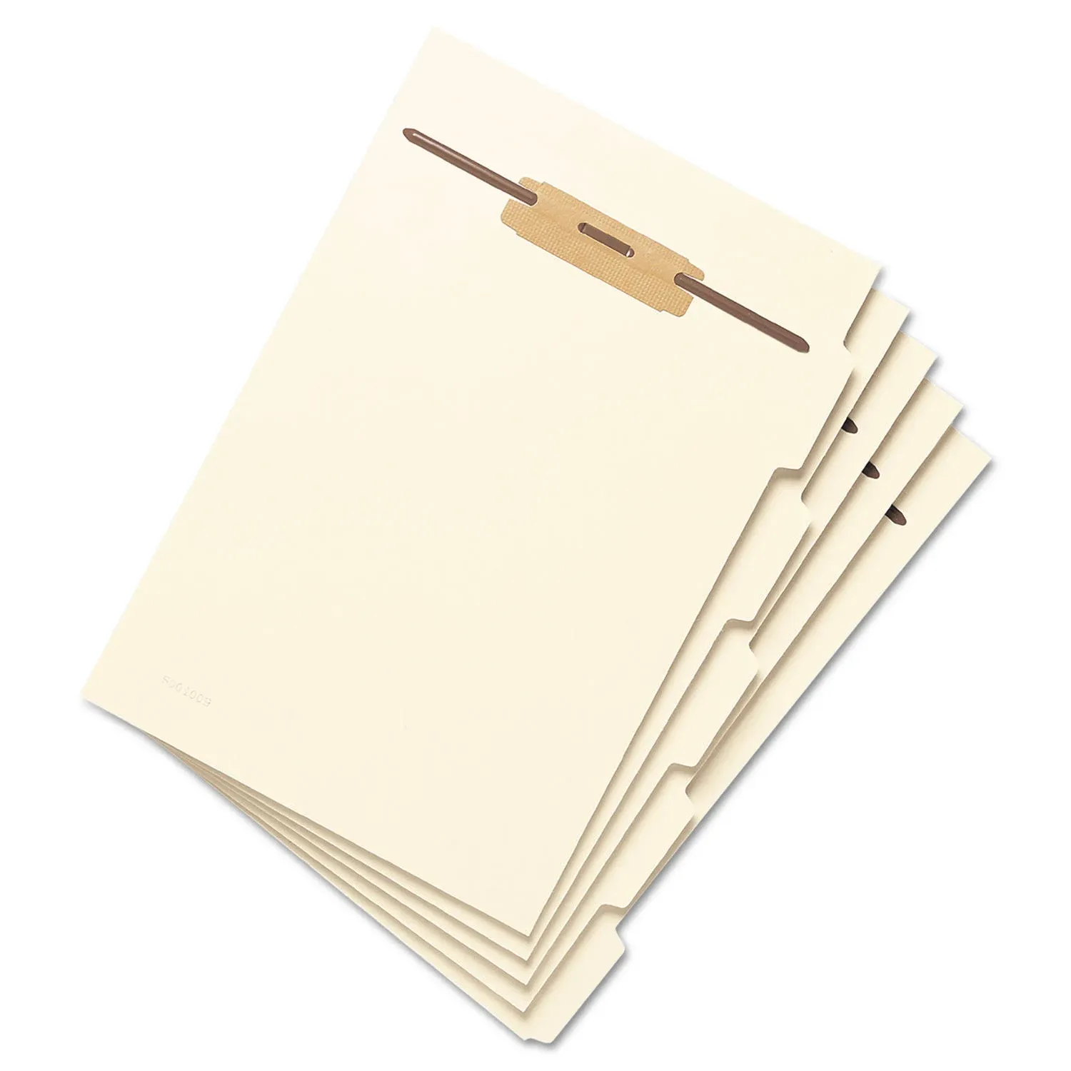 Smead Folder Divider with Fastener, Side 1/5-Cut Tab, Letter Size, Manila, 50 per Pack (35605)