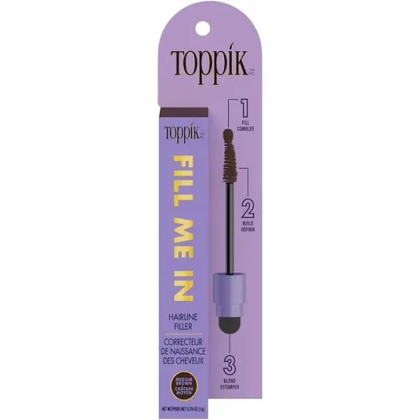 Toppik Fill Me in Hairline Filler, Medium Brown