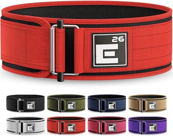 Self-Locking Weight Lifting Belt - Premium Weightlifting Belt for Serious Functional Fitness, Weight Lifting, and Olympic Lifting Athletes - Lifting Support for Men and Women - Deadlift Training Belt