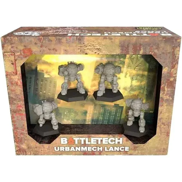 BattleTech UrbanMech Lance Force Pack - Miniatures Wargame for 2+ Players, Ages 14+, 1.5 Hour+ Play Time - Classic Mech Warfare Collection by Catalyst Game Labs, Grey