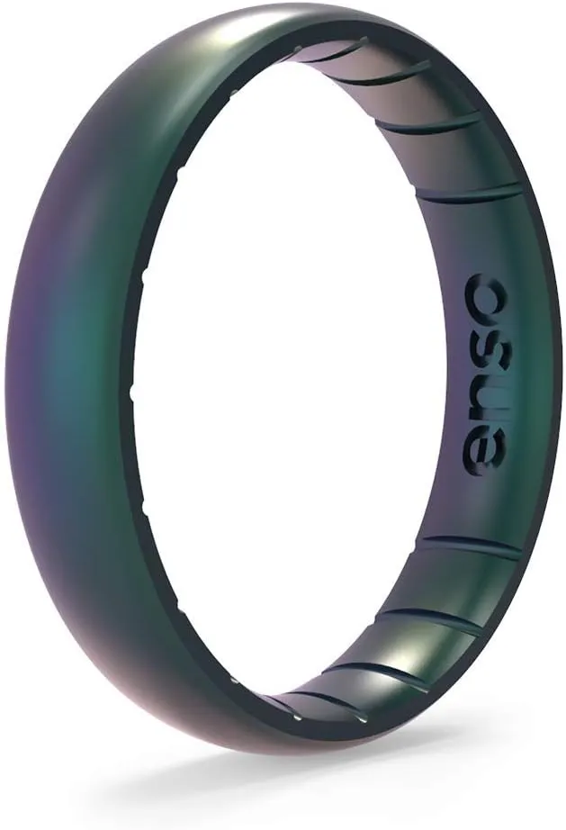 Enso Rings Thin Legend Silicone Ring | Made in The USA | Ultra Comfortable, Breathable, and Safe Silicone Ring