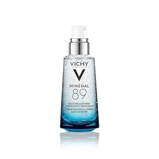 Vichy Mineral 89 Hyaluronic Acid Face Serum, Facial Gel Moisturizer and Pure Hyaluronic Acid Moisturizing and Hydrating Serum for Sensitive Skin and Dry Skin