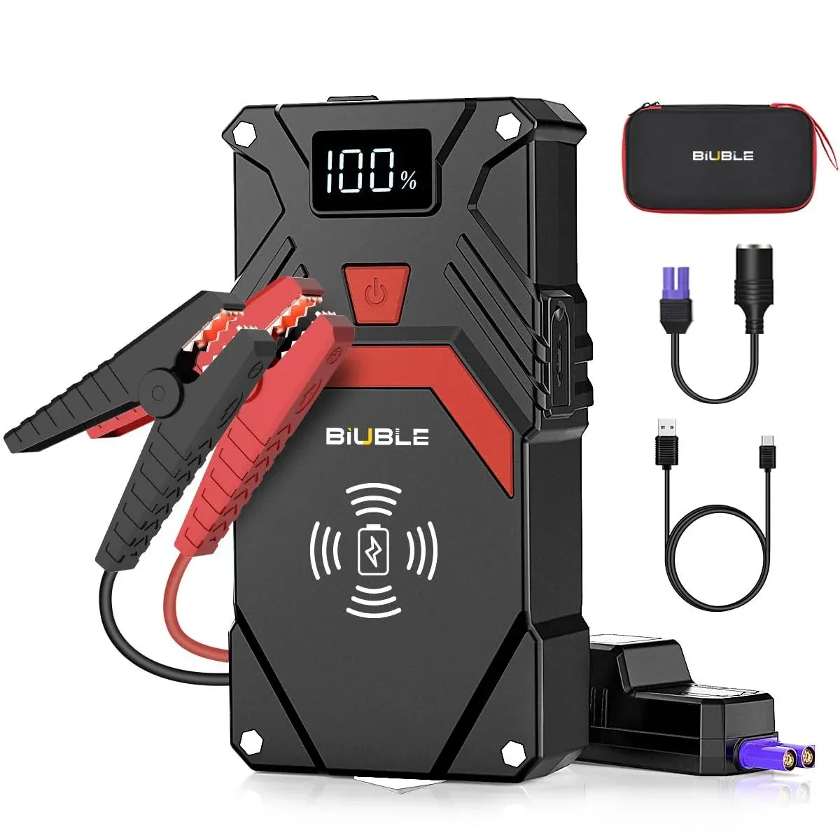 BIUBLE Car Jump Starter, 2500A Peak 12V Auto Booster Battery Pack 