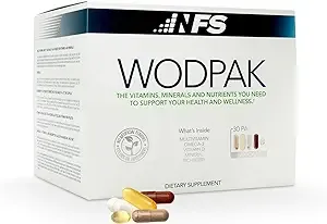 NF Sports WodPak Complete Daily Multivitamin for Men and Women, Soft-Gel Berry-Flavored Multivitamins with Vitamin D, Vitamin D3, Zinc, Omega 3, 30 Servings (Pack of 1)