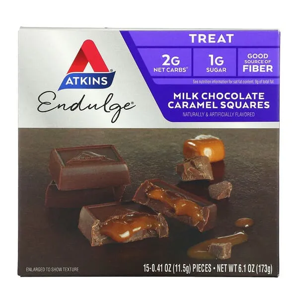 Atkins Endulge Milk Chocolate Caramel Squares