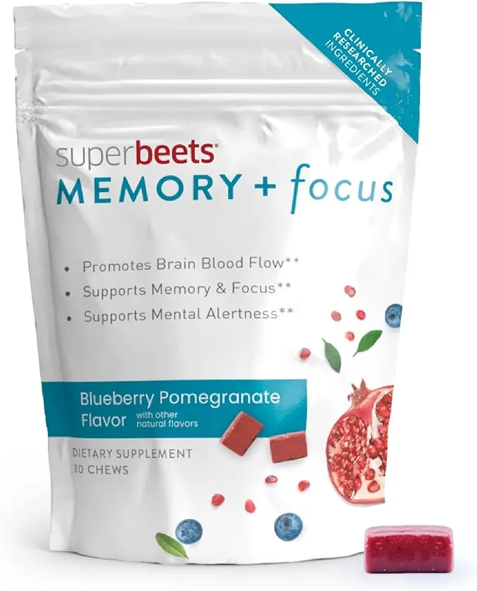 SuperBeets Memory + Focus 30 Chews