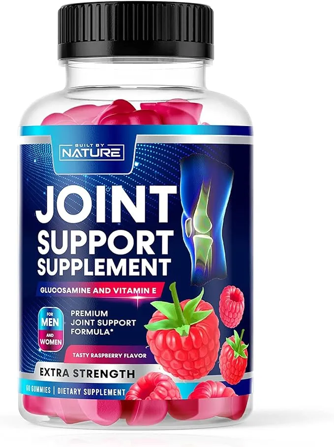 Joint Support Supplement Gummies Extra Strength Glucosamine Gummies for Adults, Men and Women, Supports Cartilage, Flexibility and Movement, Chewable