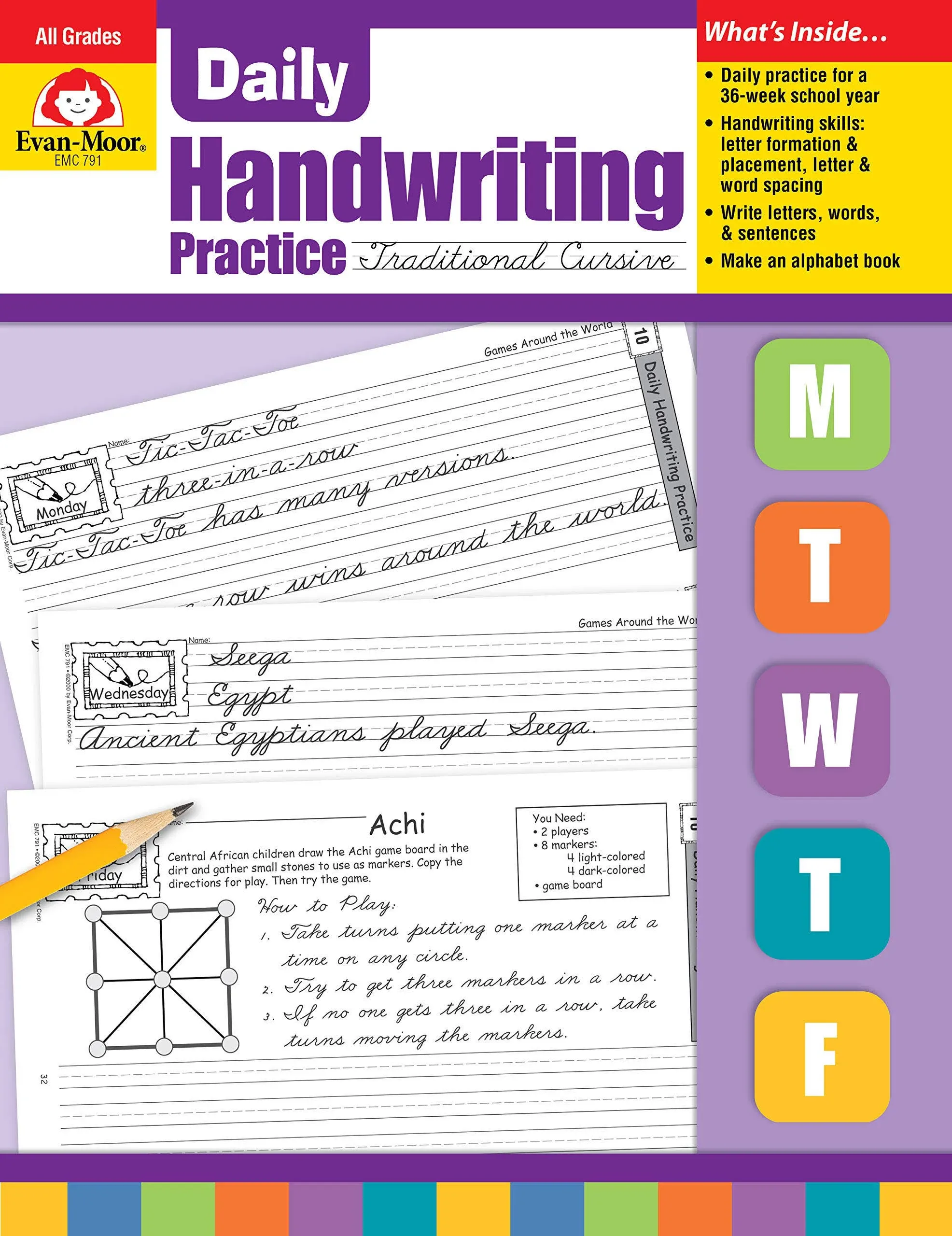 Evan-Moor® Daily Handwriting Practice Book: Traditional Cursive, Grades K-6