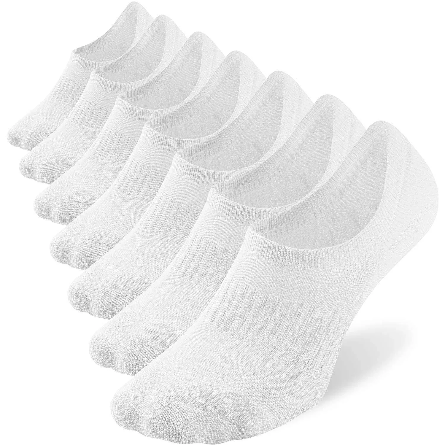 WANDER No Show Socks Mens 7/8 Pair Cotton Thin Non Slip Low Cut Men Invisible Sock 6-8/9-11/12-14