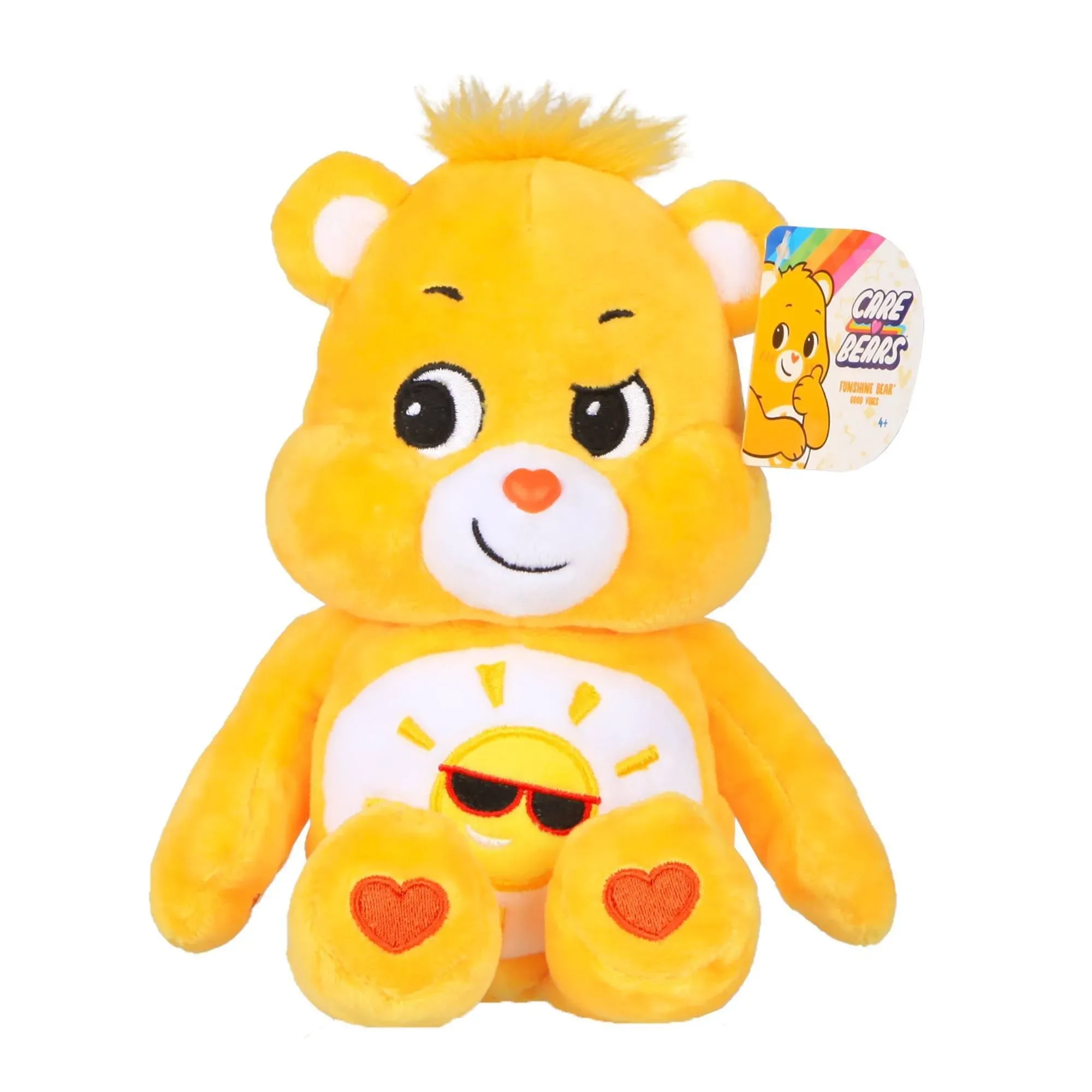 NEW Care Bears - 9&#034; Bean Plush - Soft Huggable Material - Funshine Bear