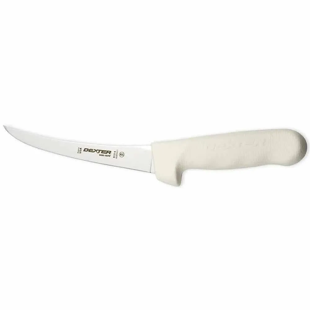 Dexter-Russell 6" Curved, Flexible Boning Knife, S131F-6PCP, SANI-Safe Series, White (01493)