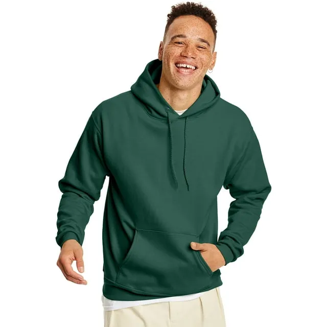 Hanes EcoSmart Unisex Fleece Hoodie (Big & Tall Sizes Available) Black L