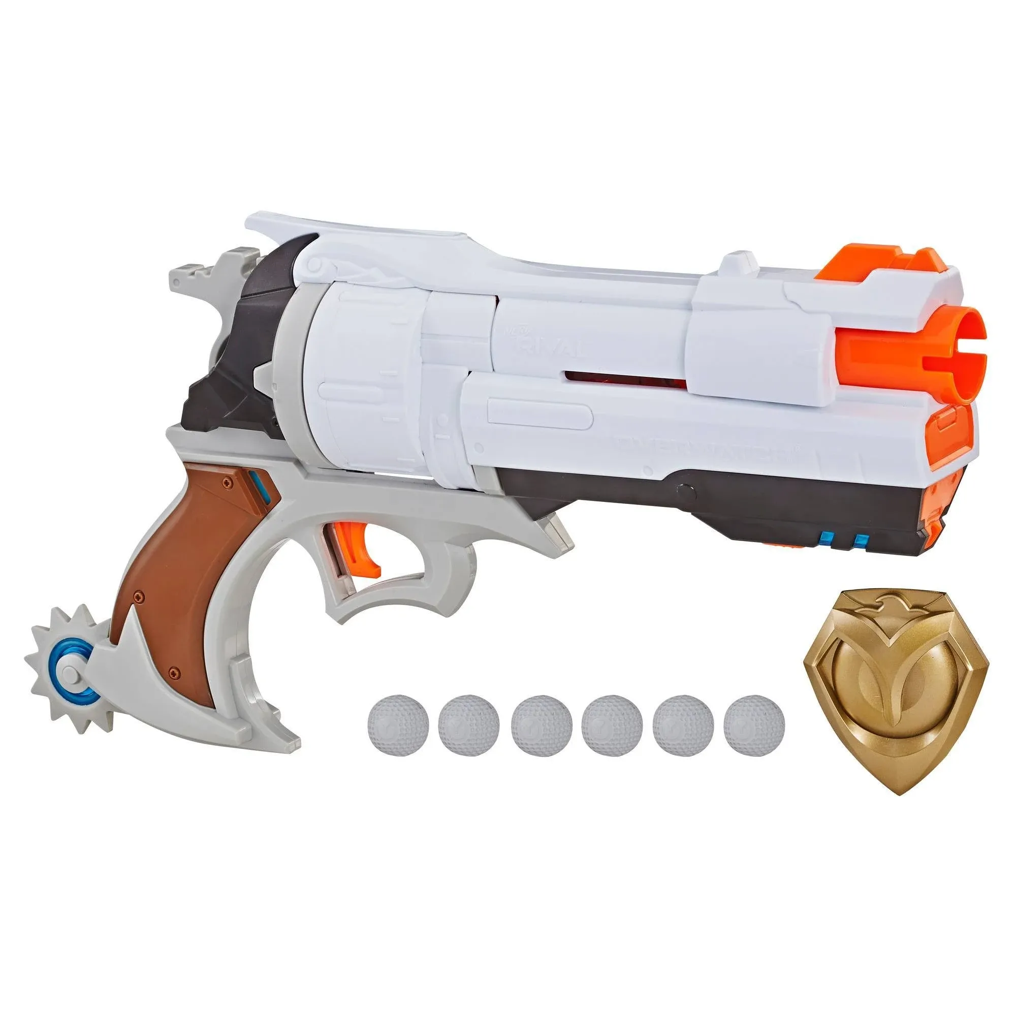 NERF Overwatch McCree Rival Blaster with Die Cast Badge New