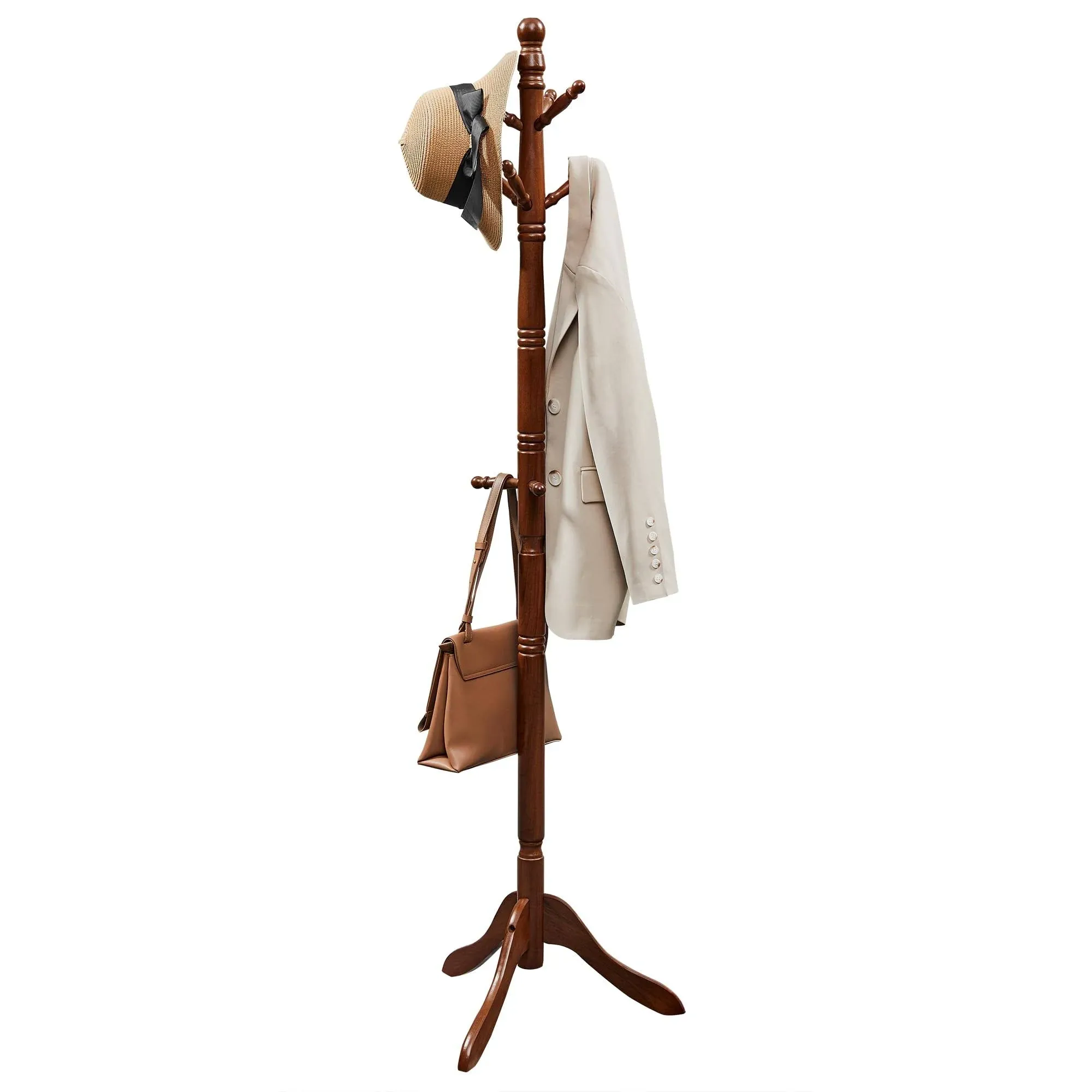 VASAGLE Free Standing Hall Coat Tree with 10 Hooks