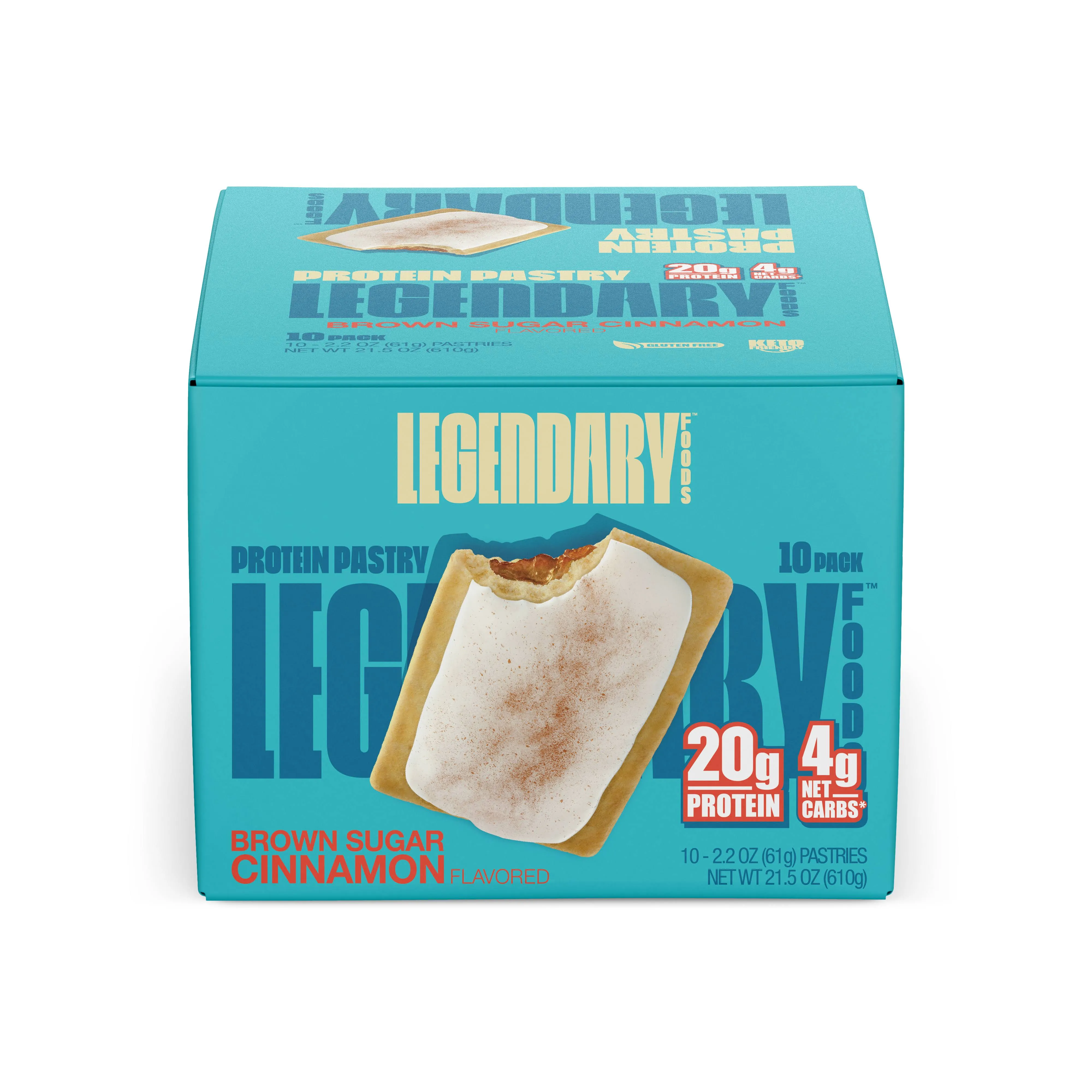 Legendary Foods 20 gr Protein Pastry | Low Carb Tasty Protein Bar Alternative | Keto Friendly | No Sugar Added | High Protein Snacks | On-The-Go Breakfast | Keto Food - Hot Fudge (8-Pack)