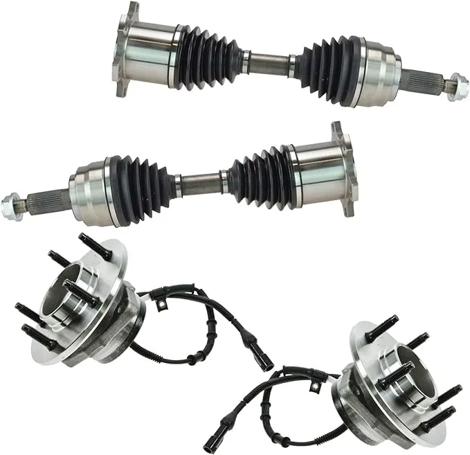 Front CV Axle Shafts and Hub Assembly Set (97-00 4WD F-150 w/ 4-Wheel Abs)