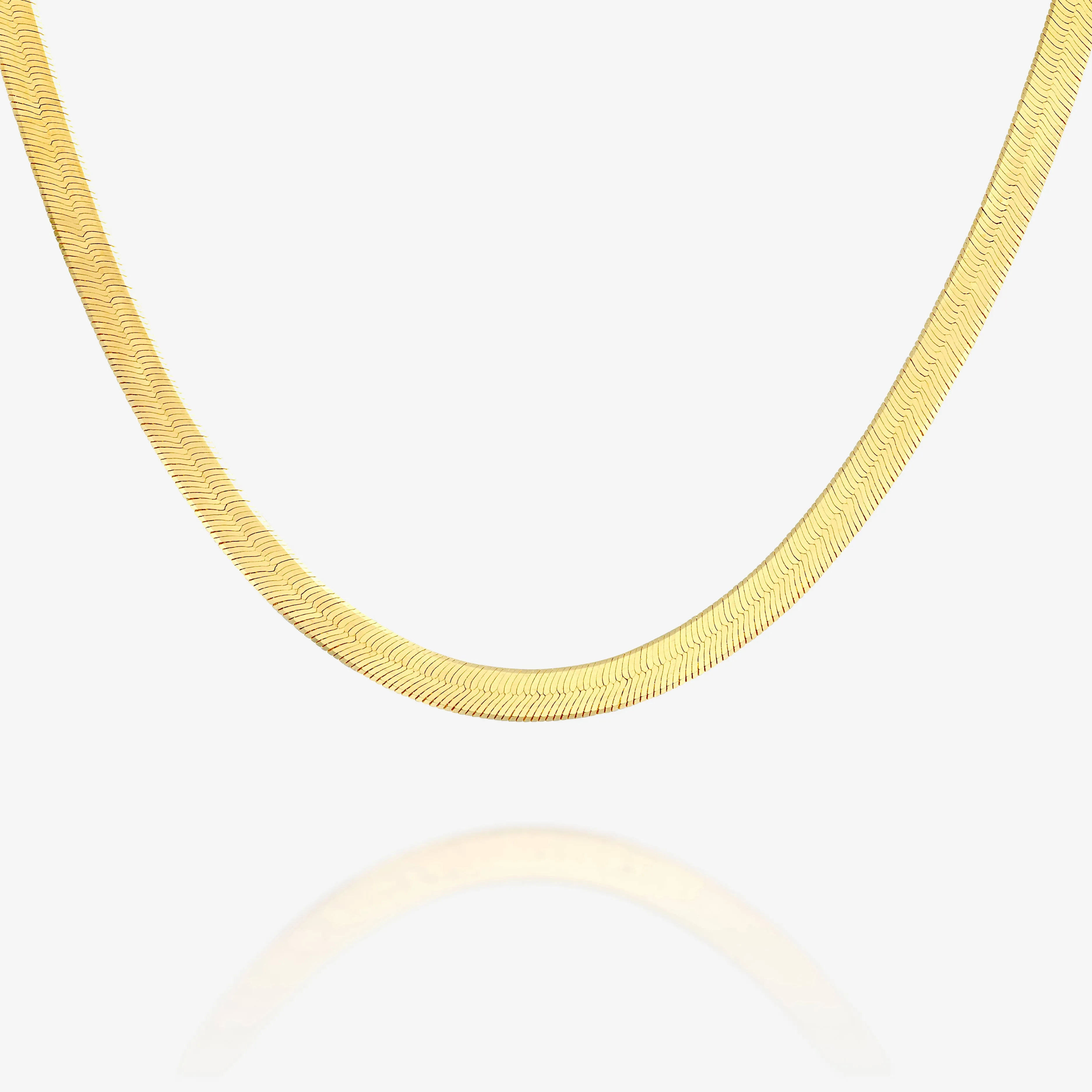 Thick Magic Flex Snake Gold Necklace for Women 22 Inches by PAVOI