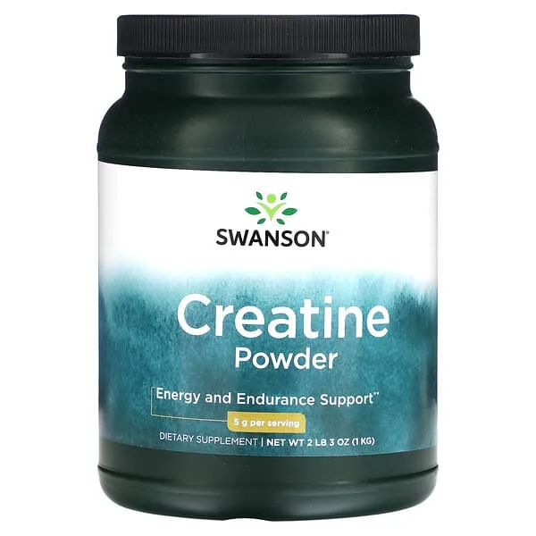 2 X Swanson, Creatine Powder, 5 g, 2 lb 3 oz (1 kg)