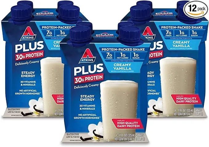 Atkins Plus Protein & Fiber Creamy Milk Chocolate Shake