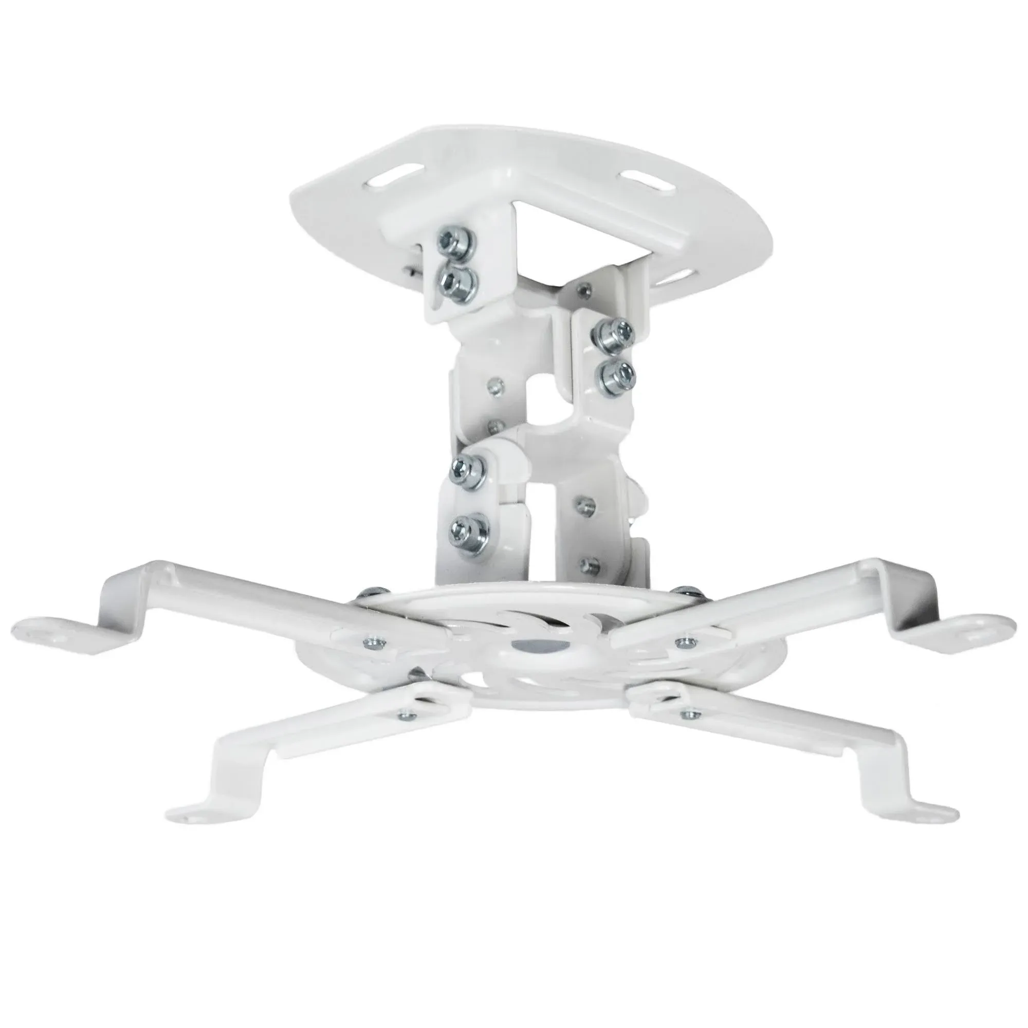 vivo Universal Adjustable White Ceiling Projector / Projection Mount Extending Arms