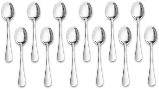 Demitasse Espresso Spoons,12-piece Mini Coffee Tiny Stainless Steel Spoons Bistro Small Spoons for Dessert, Tea, Appetizer(4.7Inch)…