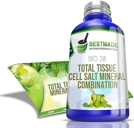 Total Tissue Cell Salt Mineral Combination, Helps Body Absorb Nutrients, Increase Energy Levels, Improves Sleep Patterns, and Restores Vitality, Lactose Free, Sugar Cane Base, Vegan, Bio 28