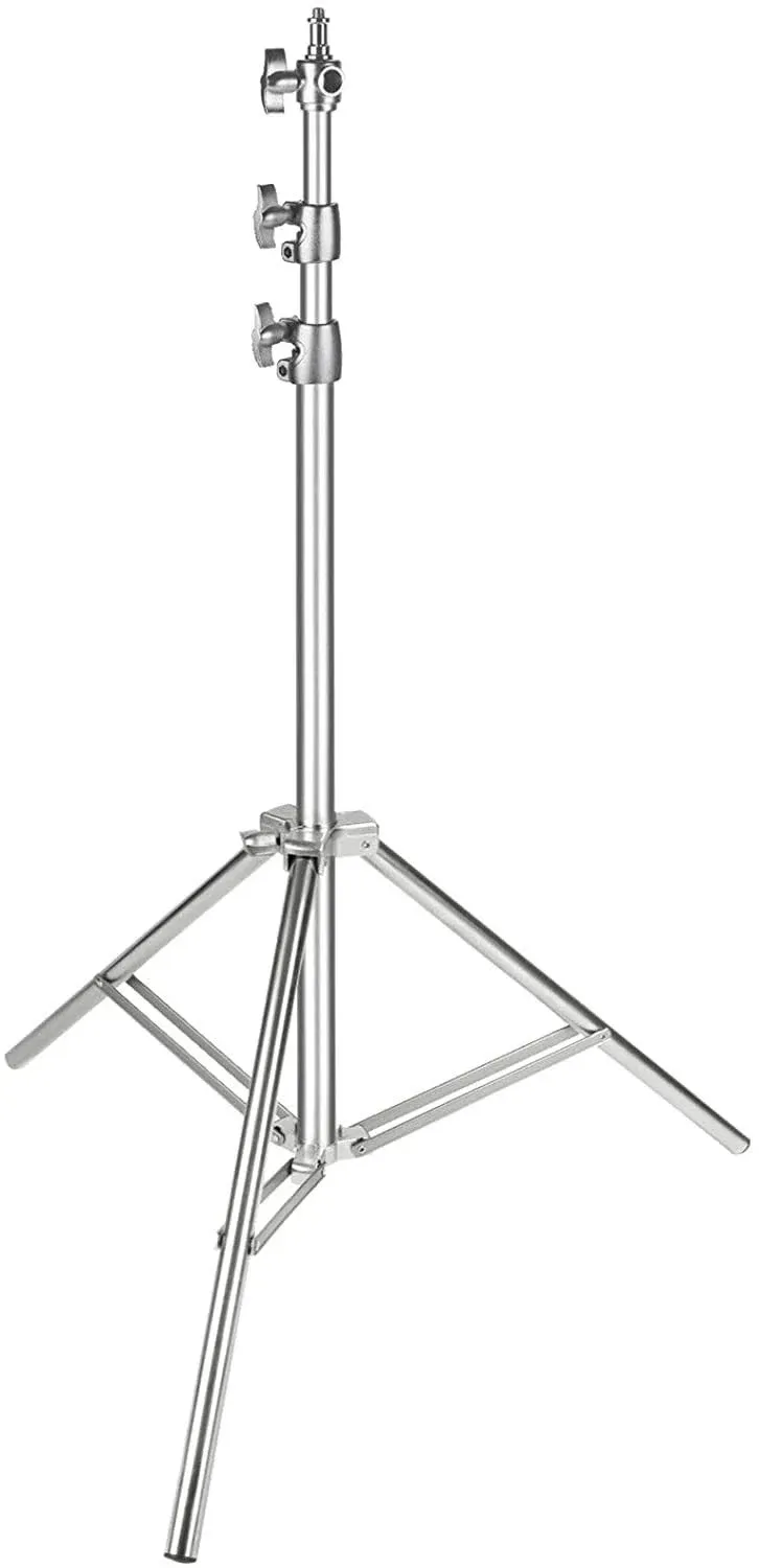 Neewer Stainless Steel Light Stand, 86.6 inches/220 Centimeters Foldhle and porthle Heavy Duty Stand for Studio Softbox, Monolight and Other