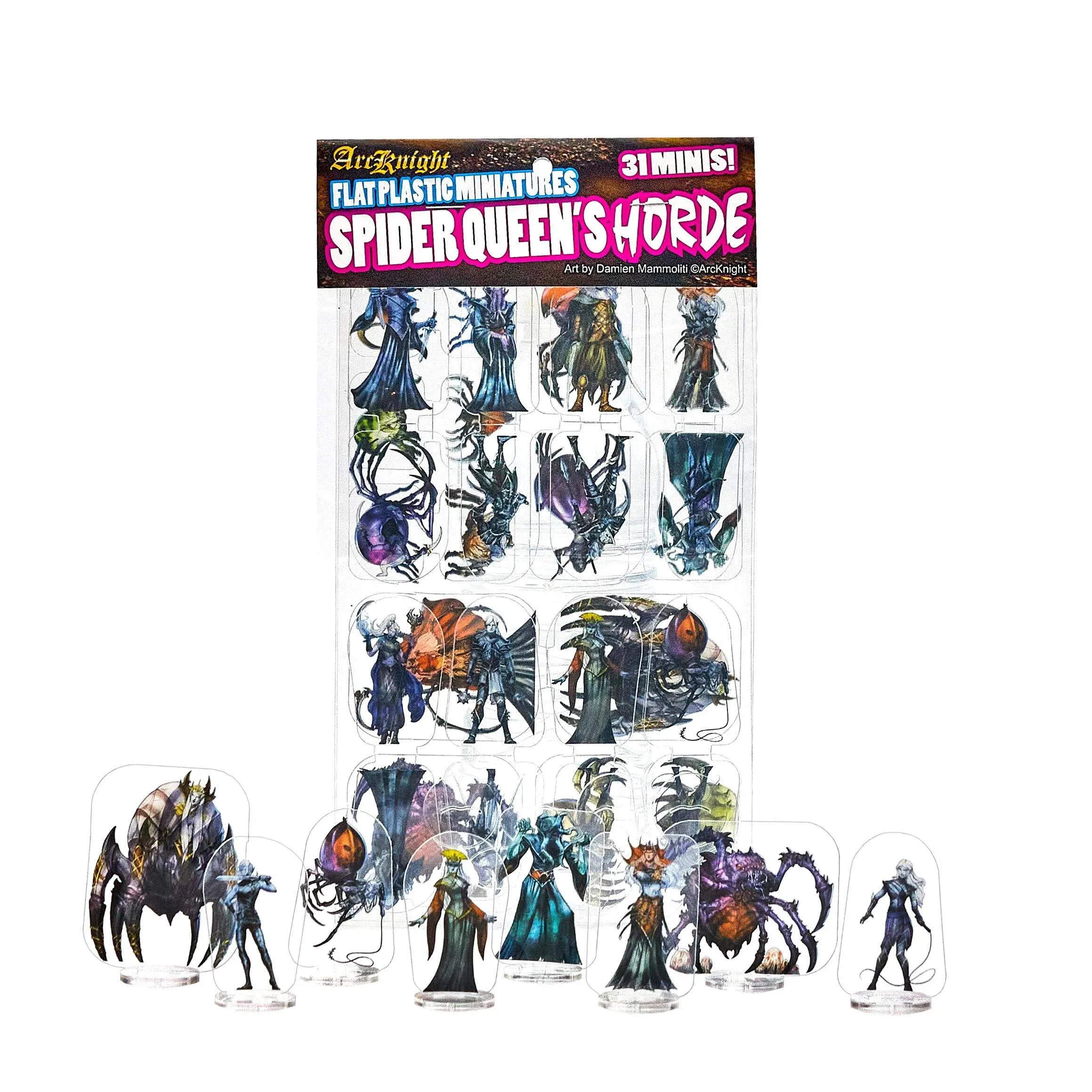 Arcknight Flat Plastic Miniatures: Spider Queen's Horde