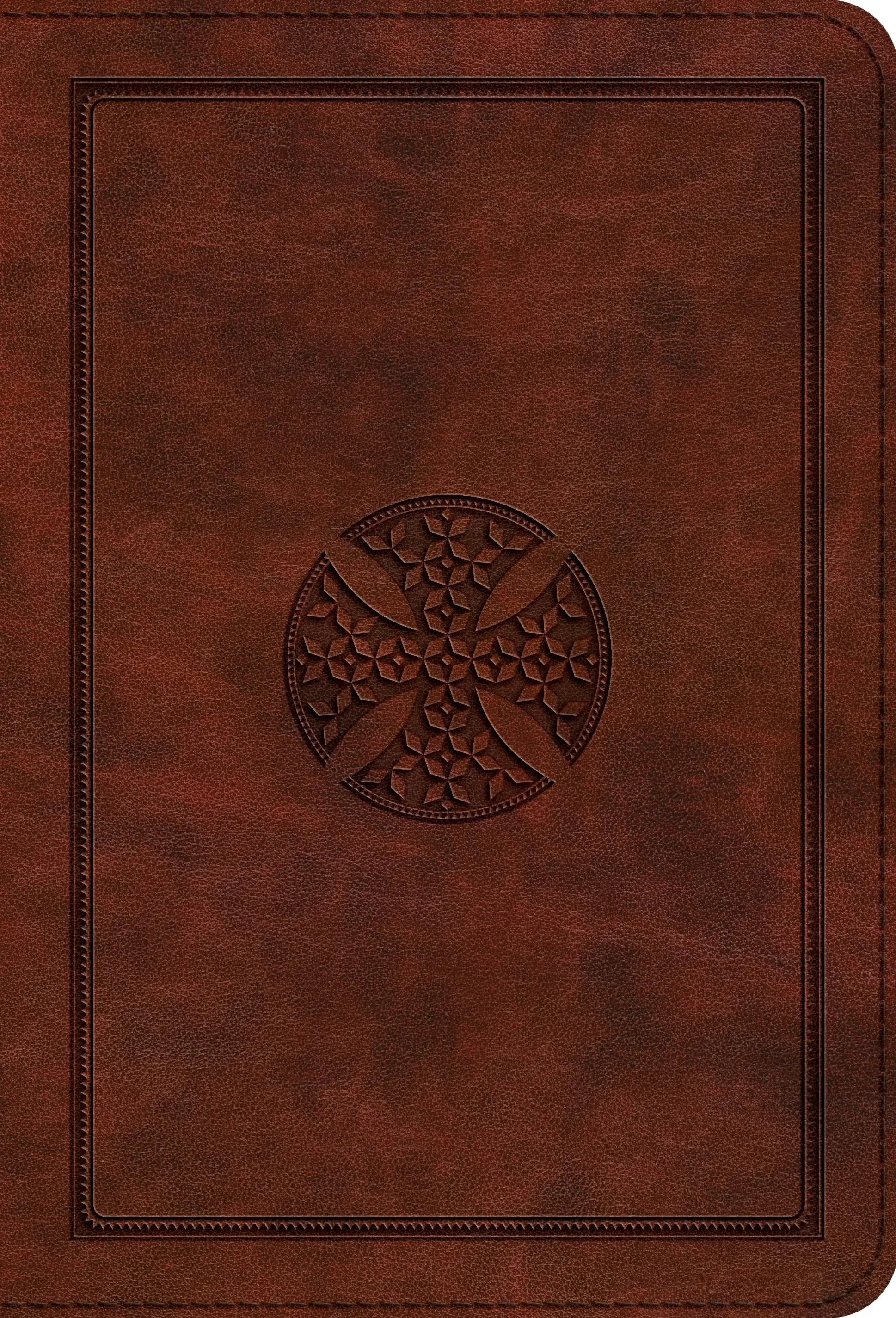 ESV Large Print Compact Bible (TruTone, Brown, Mosaic Cross Design) 