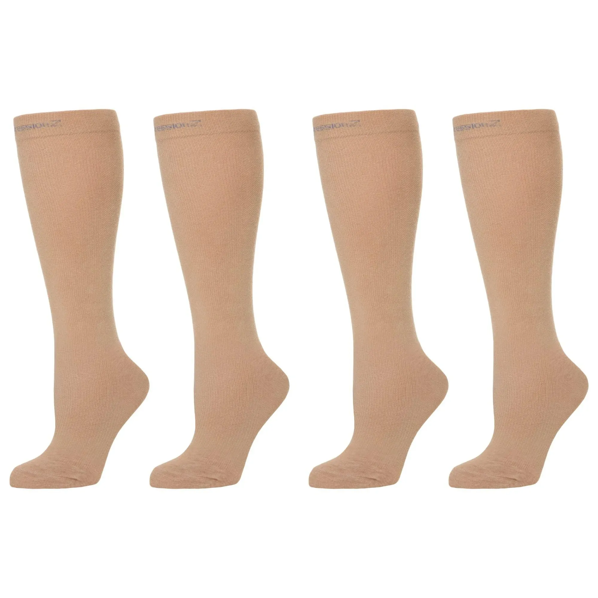 Compression Socks (20-30 mmHg) - Nude 2 PackXL / nude / Nylon